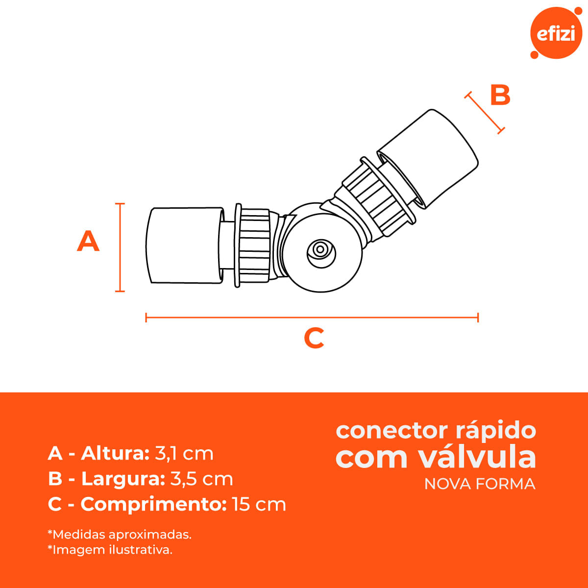 Conector Rapido Angular Com Valvula Novaforma