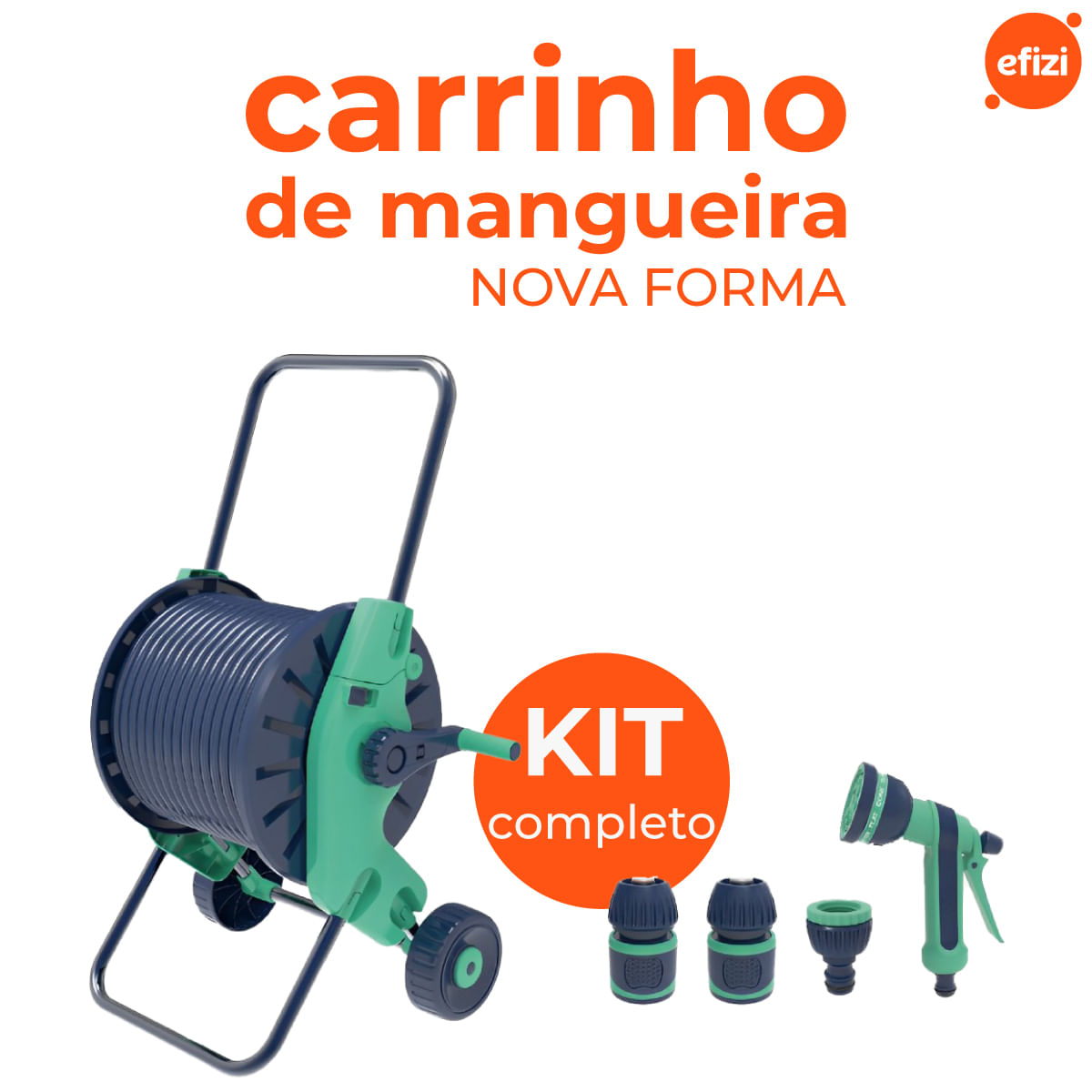Kit Completo Carrinho De Mangueira Novaforma