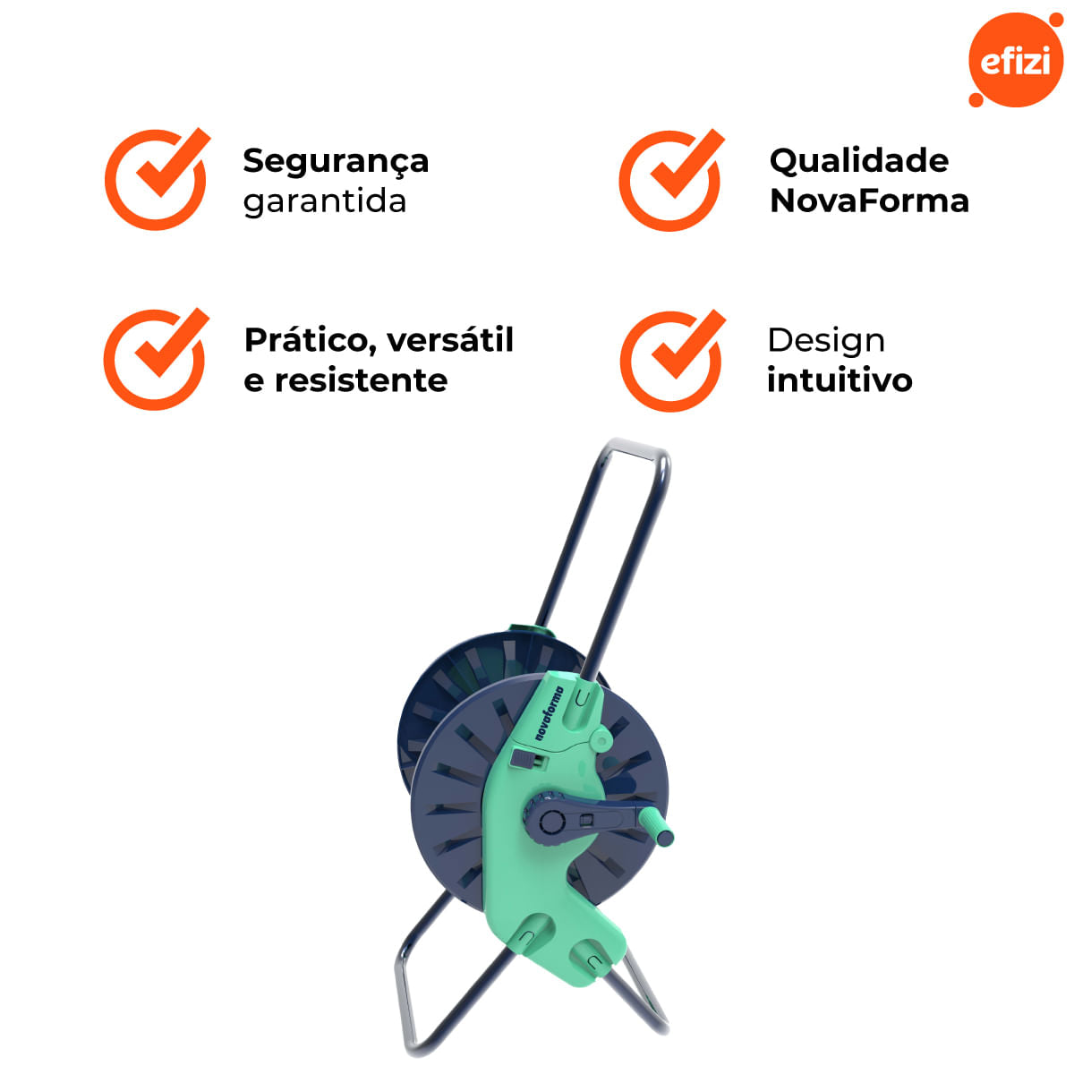Enrolador P/Mangueira Até 60 Metros Novaforma
