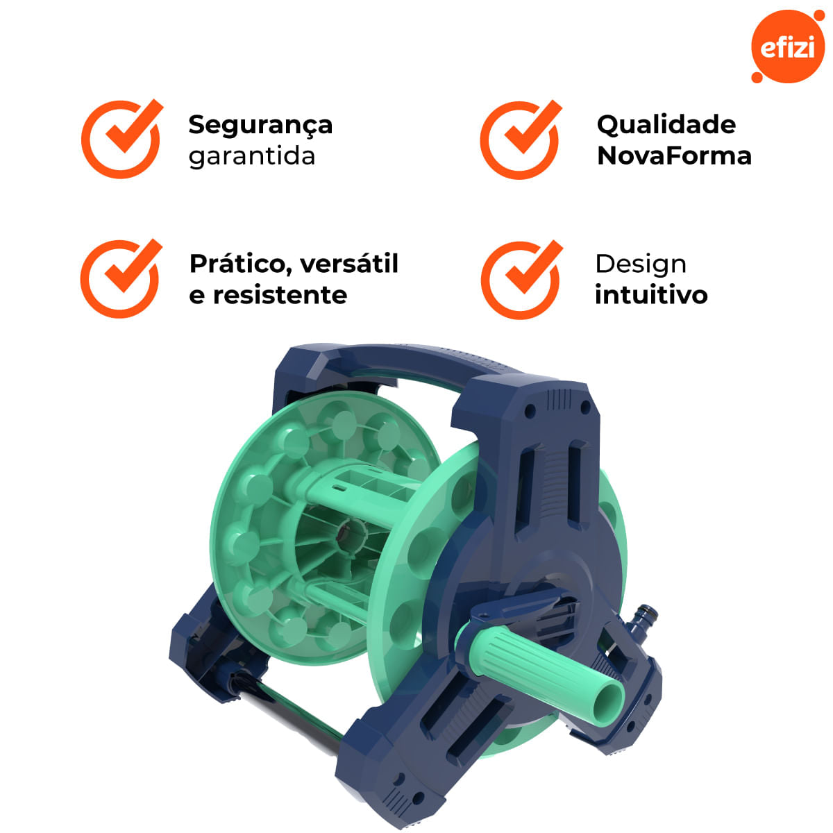 Enrolador P/Mangueira Fixo Até 20 Metros Novaforma