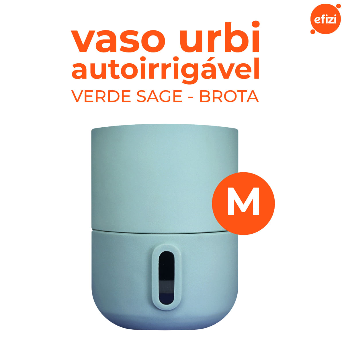 Vaso Autoirrigável Decor Urbi M Verdesage Brota