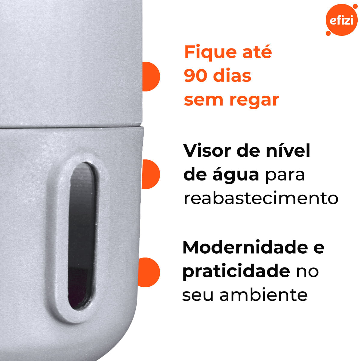 Vaso Autoirrigável Decor Urbi M Cimento Brota