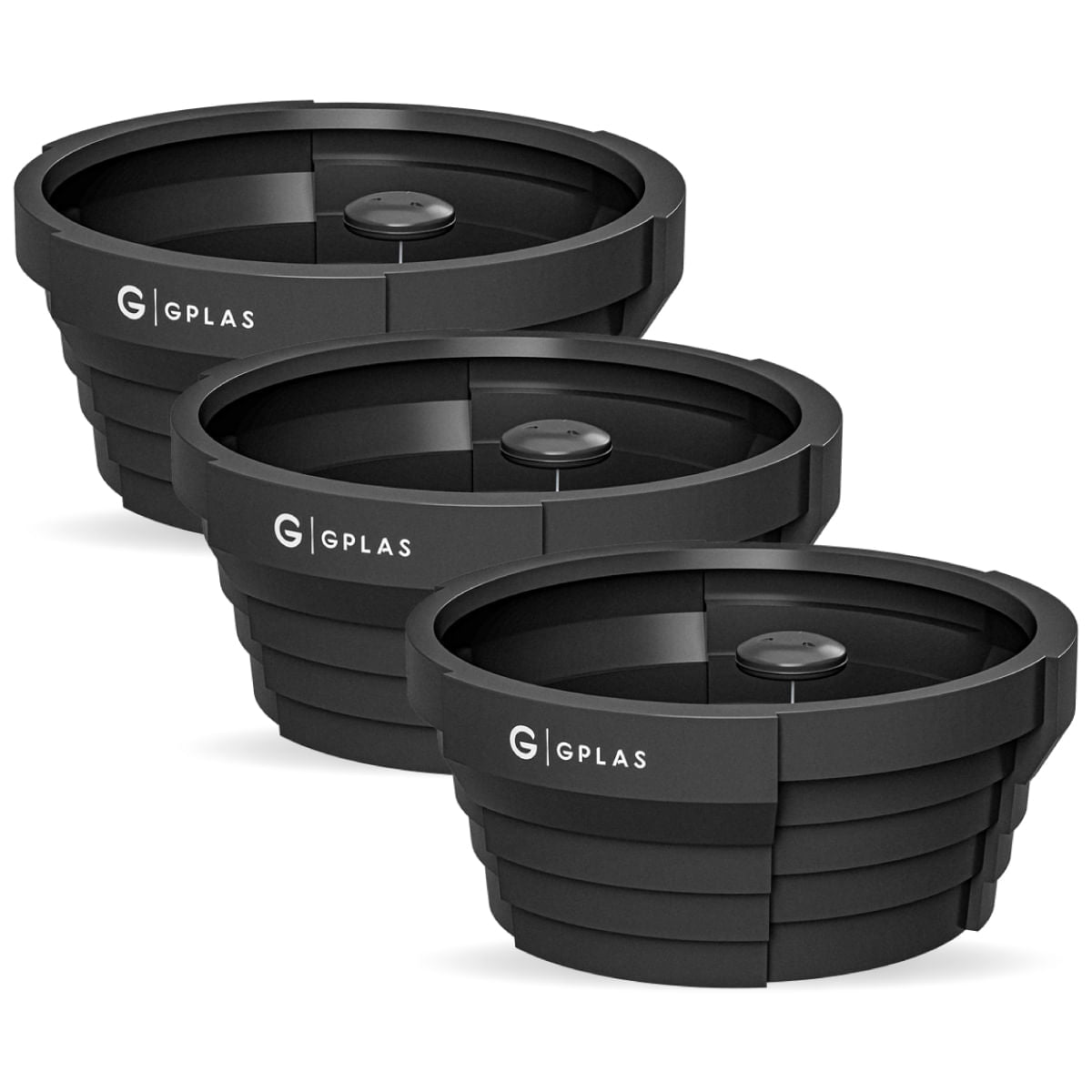 Kit 3 Bebedouros para Gado 500L Preto Gplas