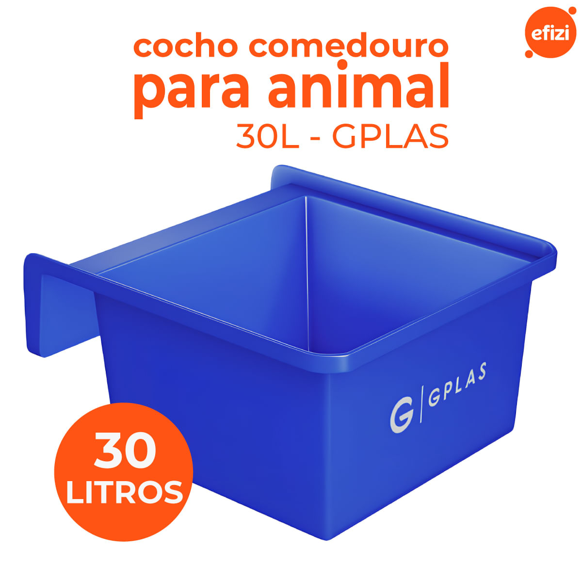 Cocho para Animal 30L Azul Gplas