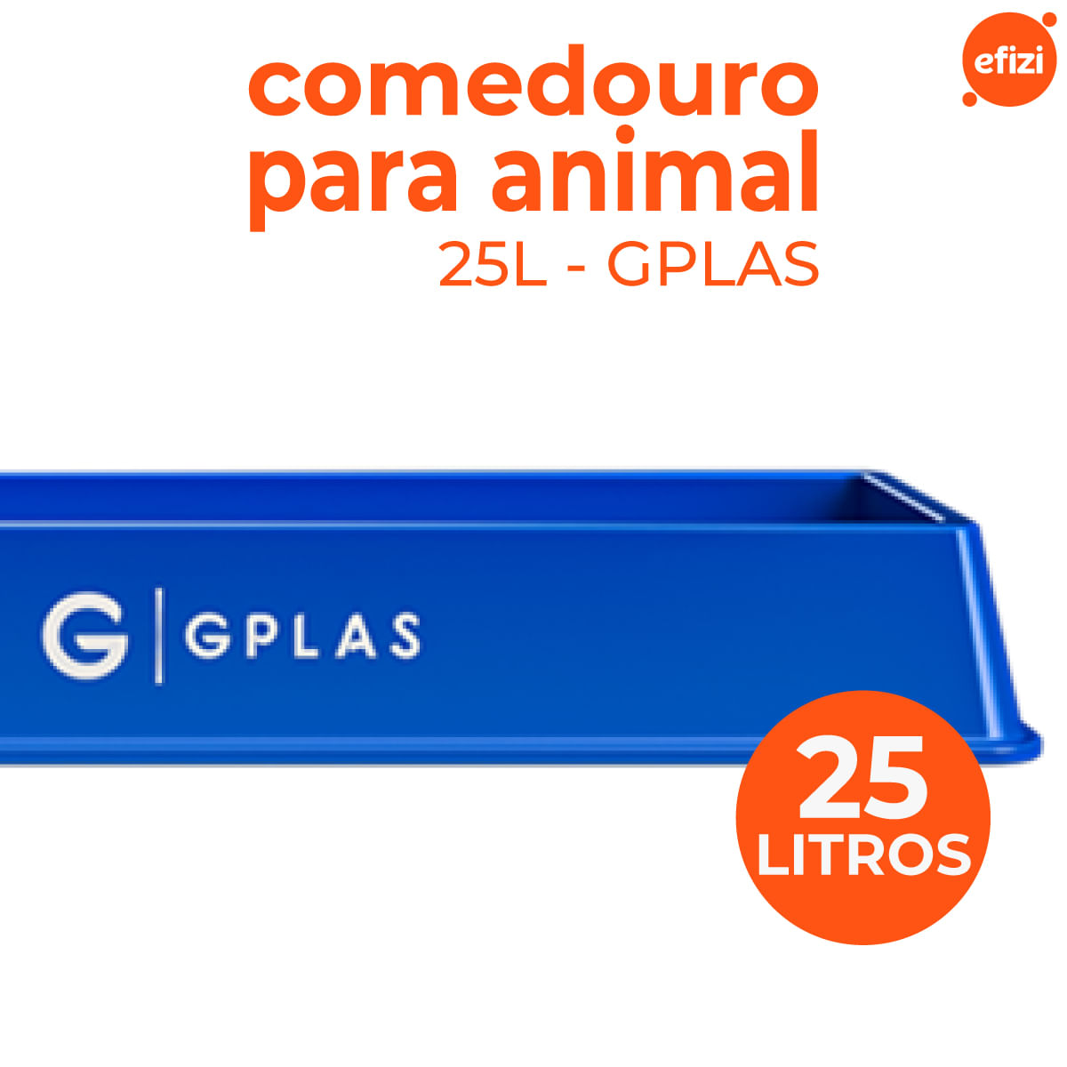 Comedouro para Animal 25L Azul Gplas