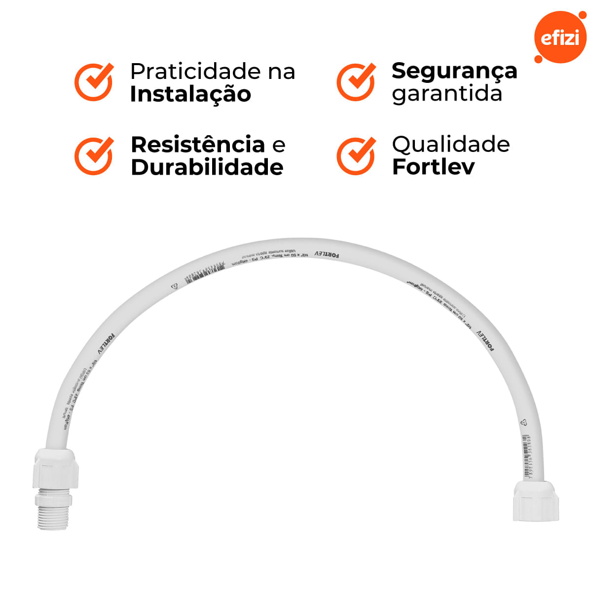 Engate Flexível PVC Fortlev 1/2 X 50 cm