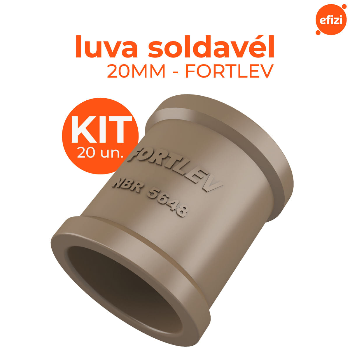 Kit Luva Soldável 20mm Fortlev 25 Unidades