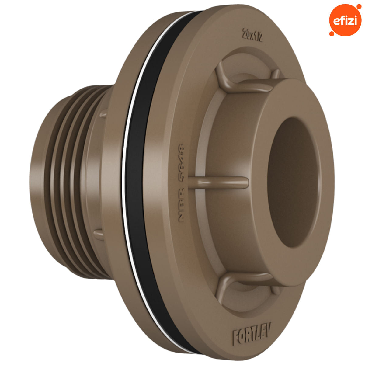 Kit Adaptador Flange 20x1/2 Fortlev 6 Unidades