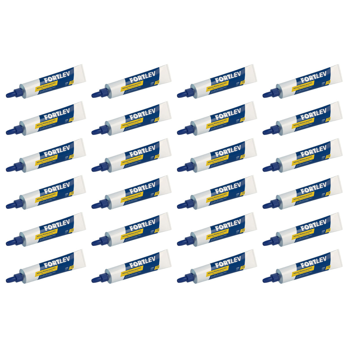 Kit Adesivo Plástico PVC Fortlev 24 Unidades