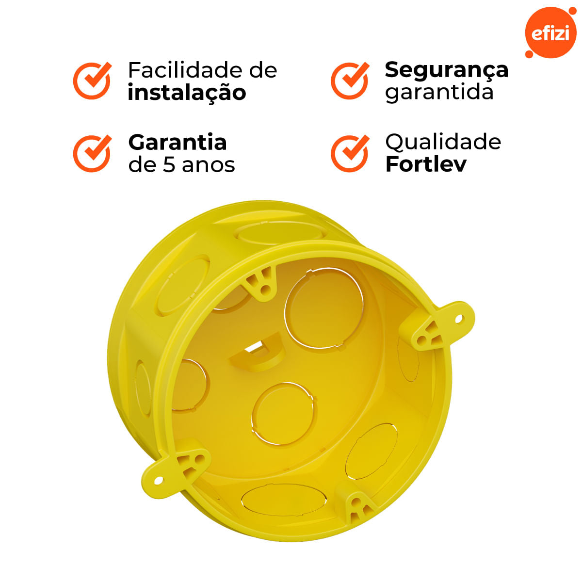 Caixa de Luz Octogonal 4X4 Fortlev