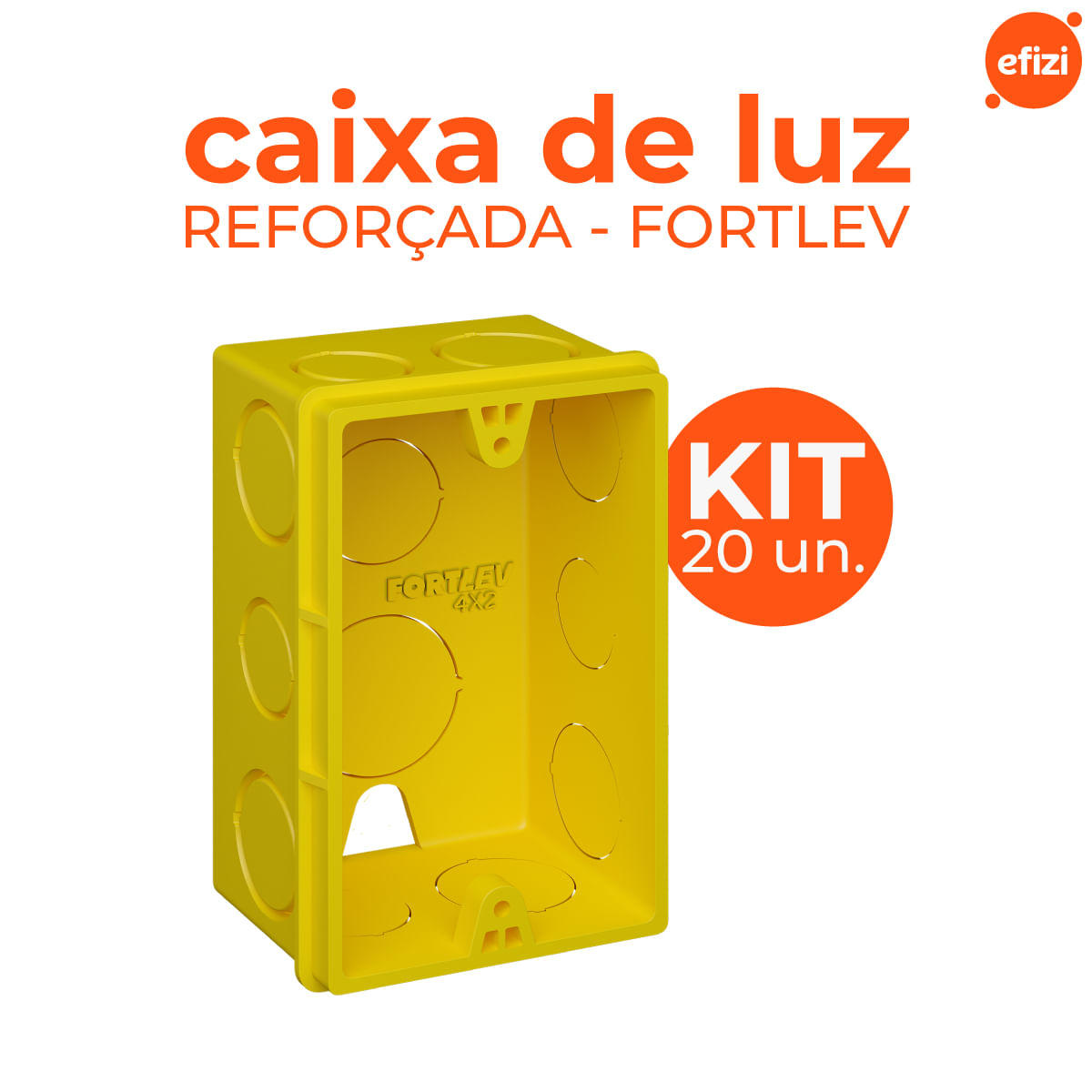 Kit Caixa De Luz Fortlev Reforçada 20 Unidades