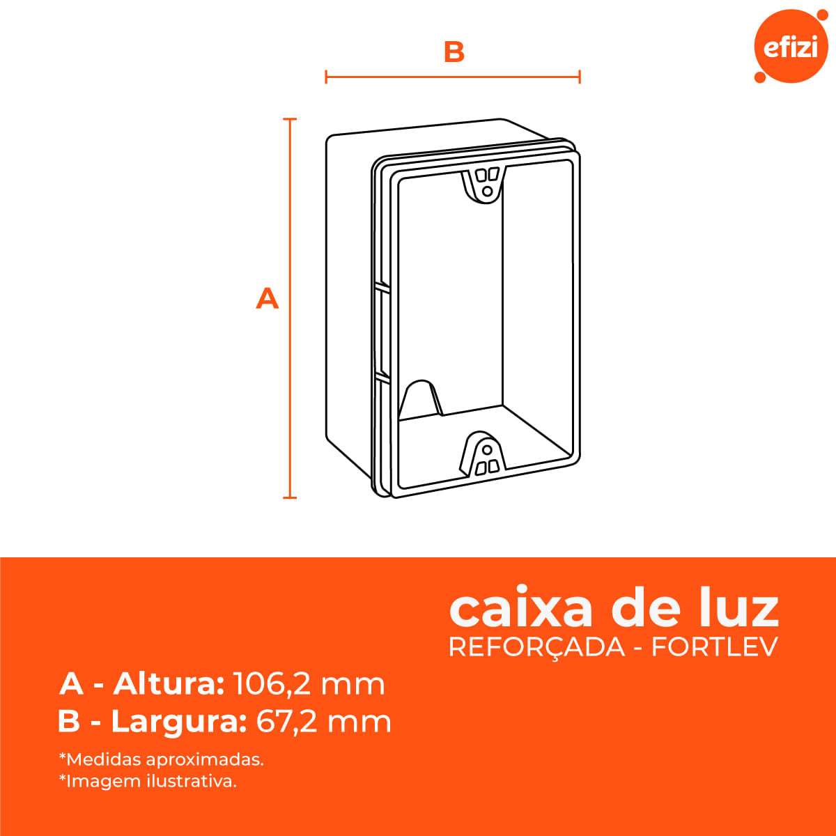 Kit Caixa De Luz Fortlev Reforçada 20 Unidades