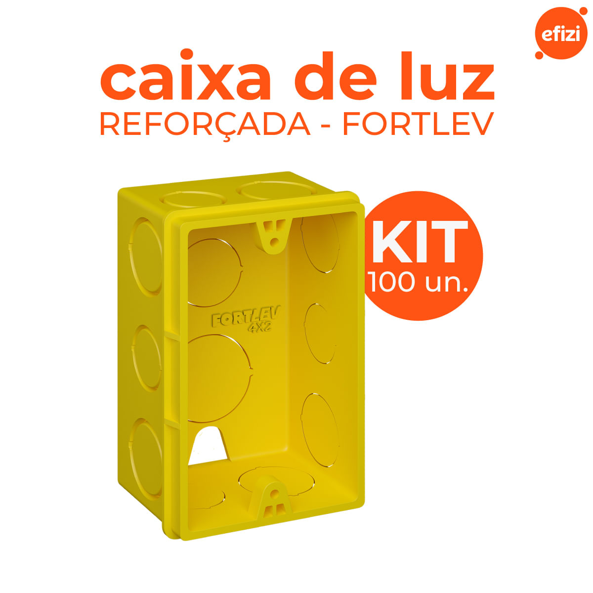 Kit Caixa De Luz Fortlev Reforçada 100 Unidades