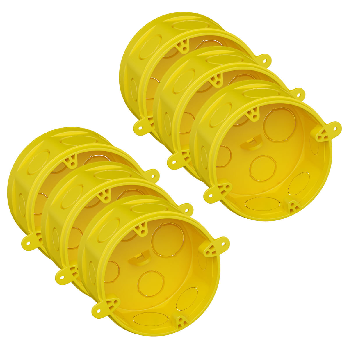 Kit Caixa De Luz Octogonal Fortlev 6 Unidades