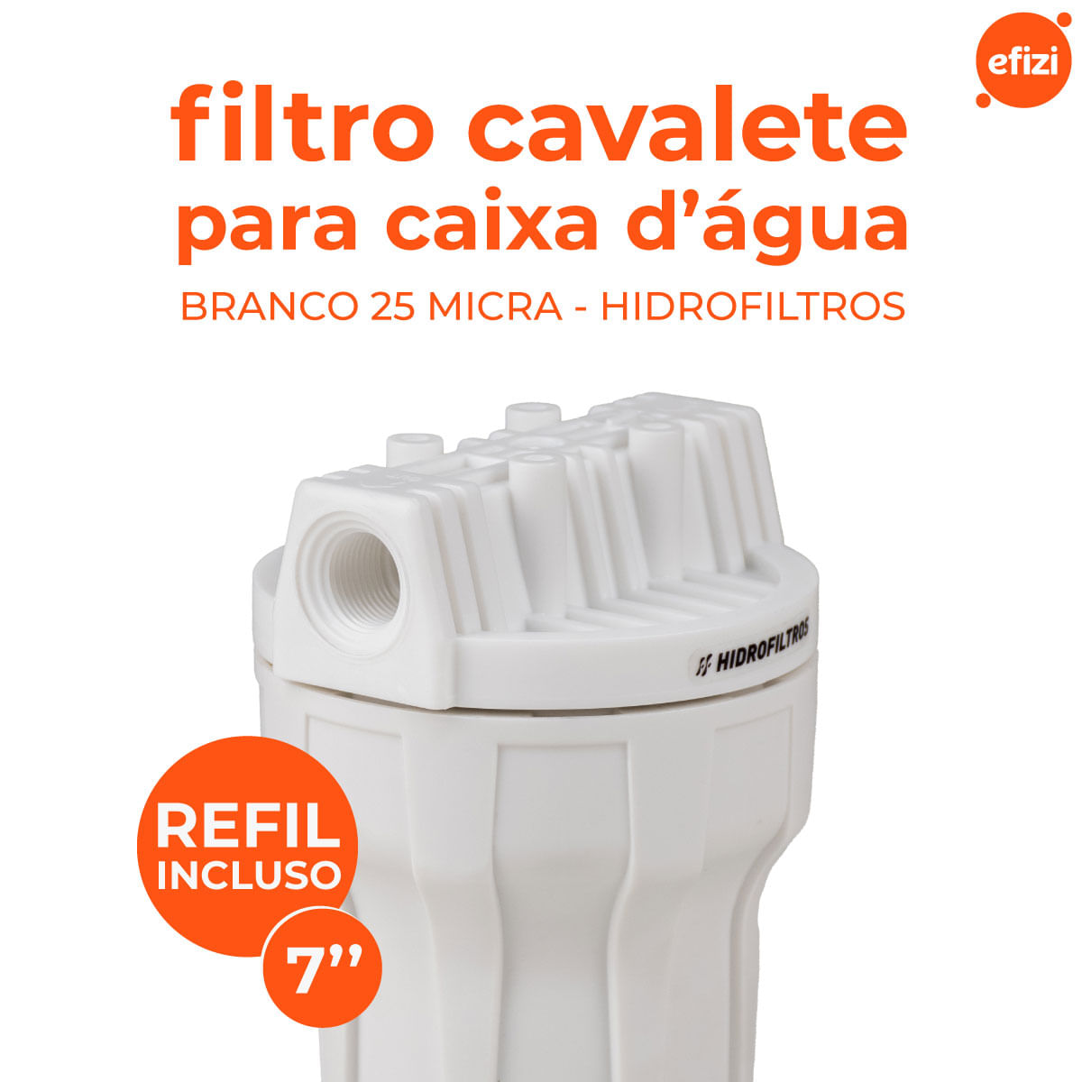 Filtro Purificador Clor 7" 5 Micra Branco Hidrofiltros