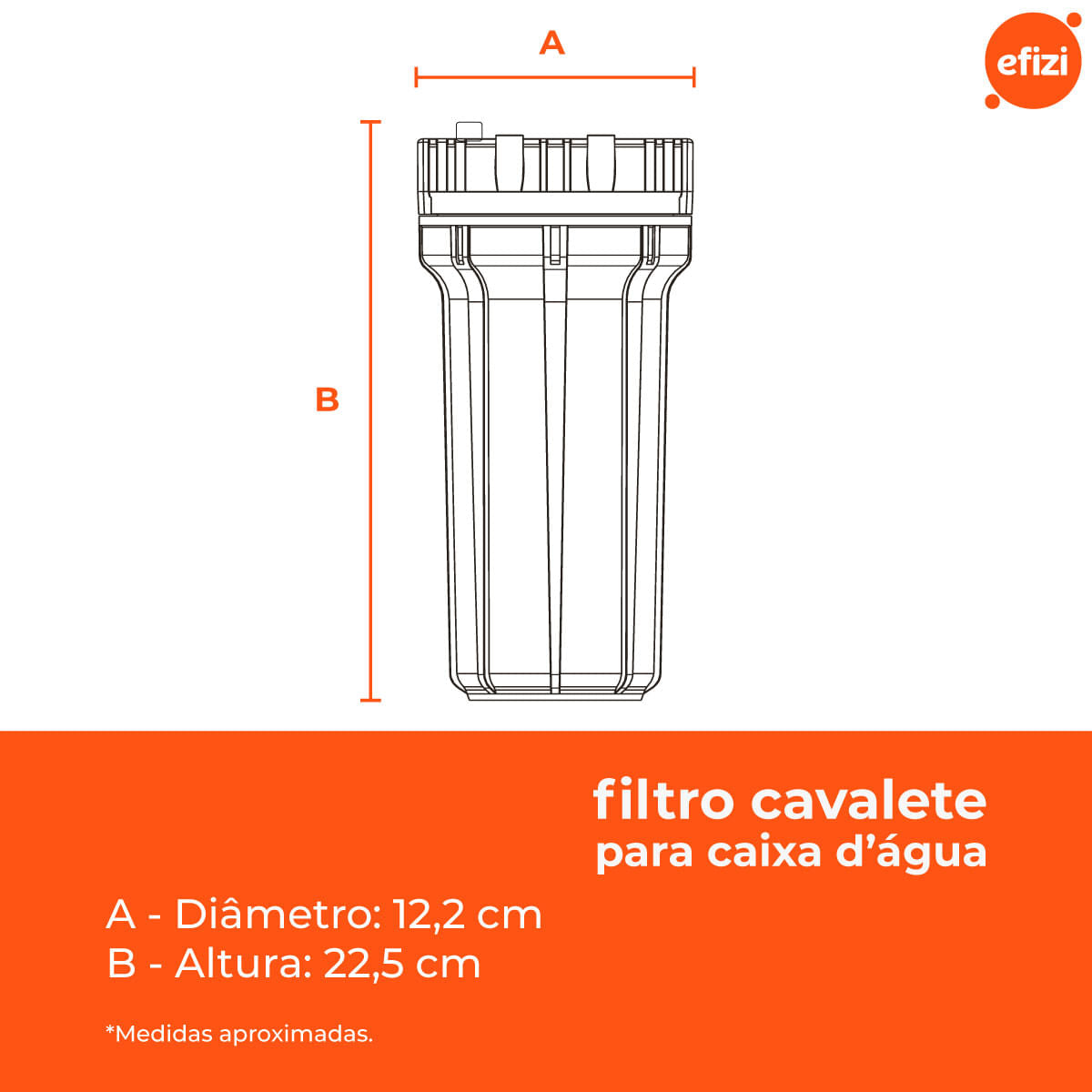 Filtro Purificador Clor 7" 5 Micra Branco Hidrofiltros