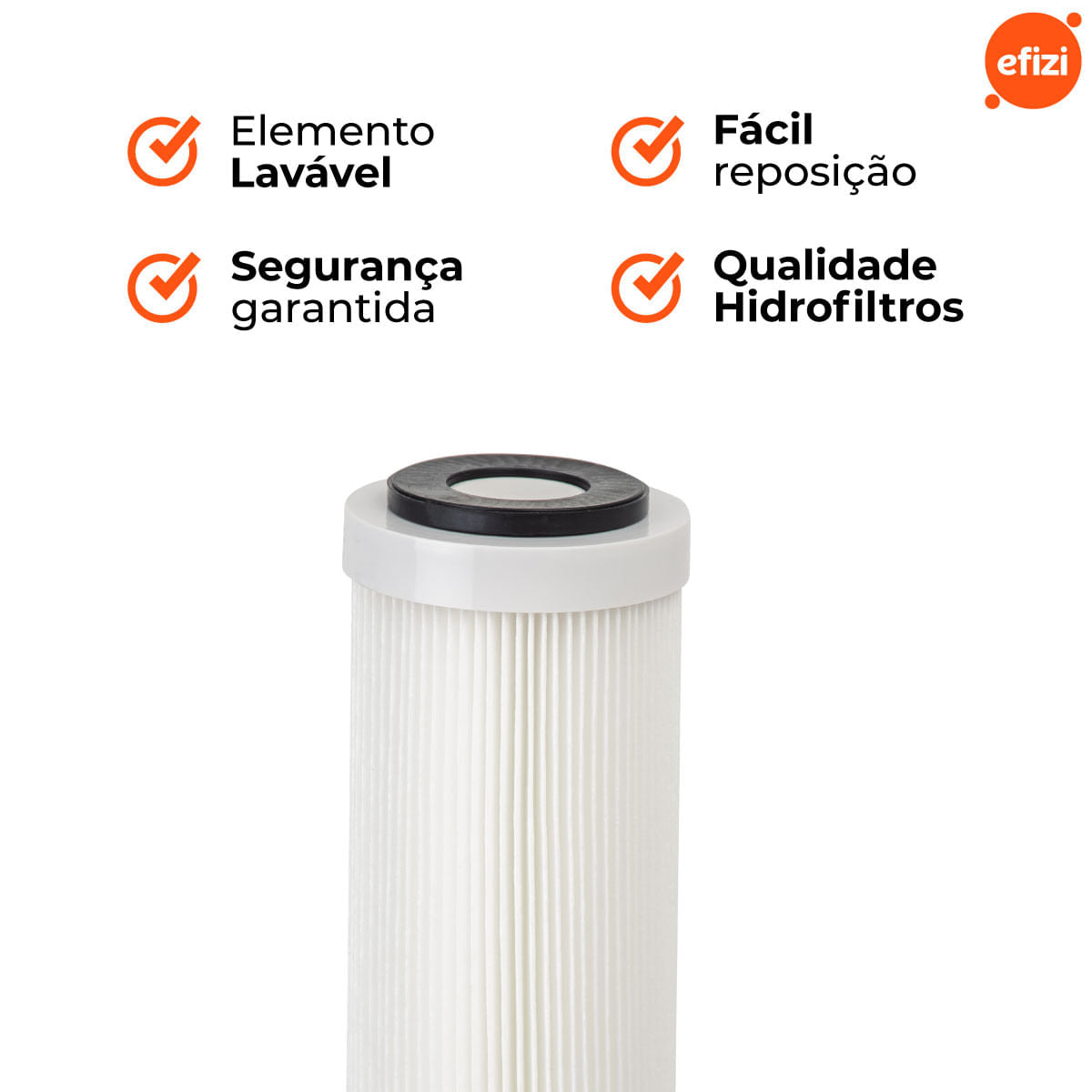 Refil Filtro Mid 9.3/4" 1800L/h 25 Micra Hidrofiltros
