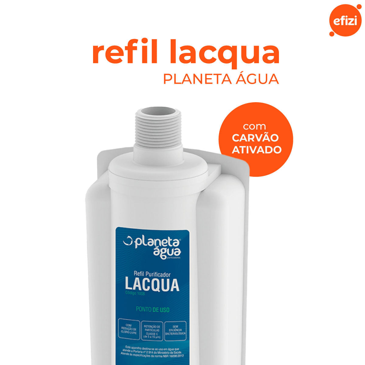 Refil Filtro Lacqua Carvão Ativado Planeta Água