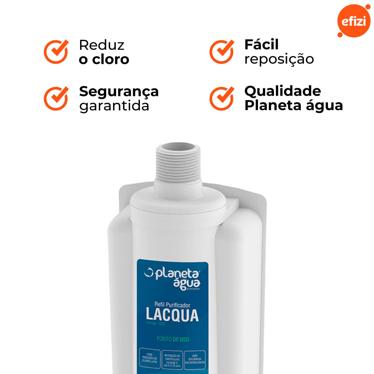 Refil Filtro Lacqua Carvão Ativado Planeta Água