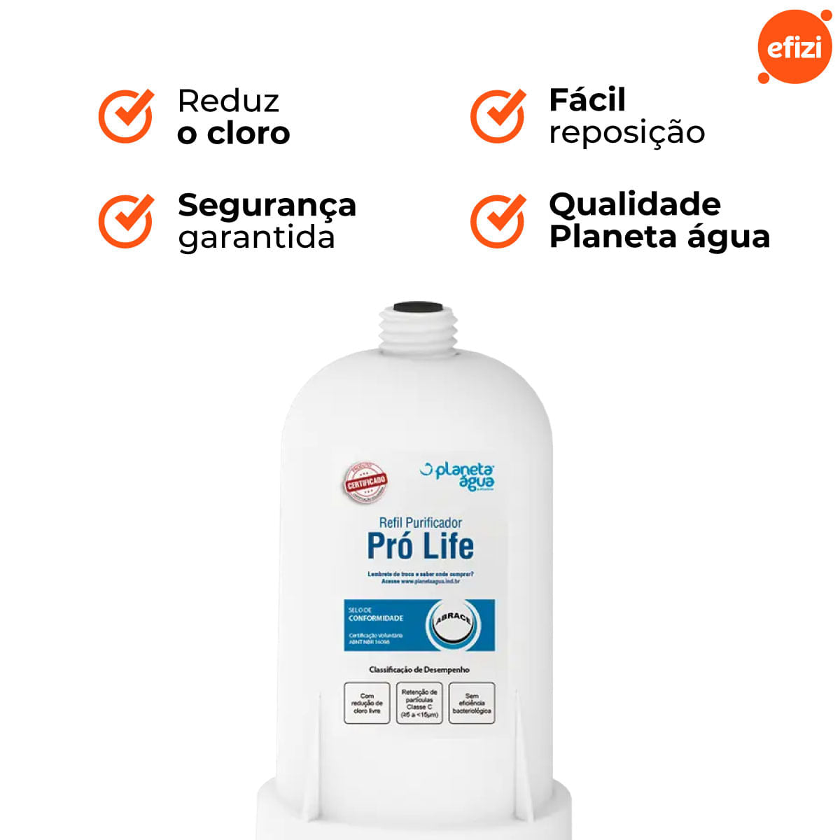 Refil Filtro Pró Life Para Purificador Planeta Água