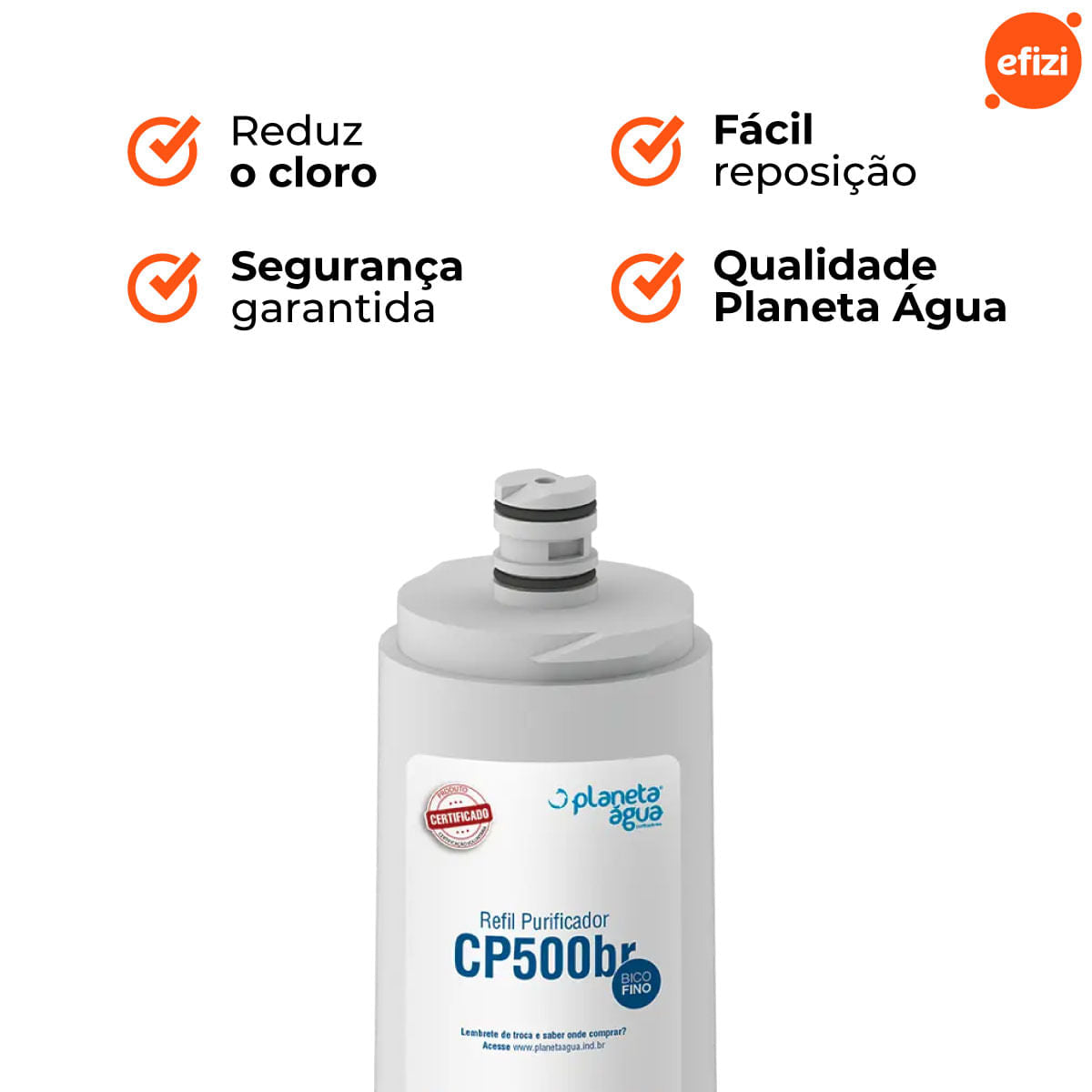 Refil Filtro Cp500br Carvão Ativado Planeta Água
