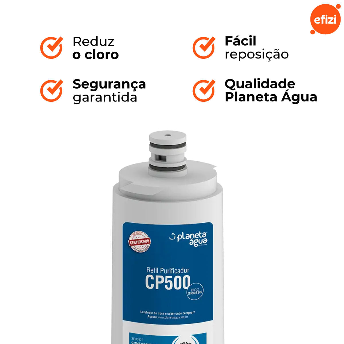 Refil Filtro CP500 Bico Maior Planela Água