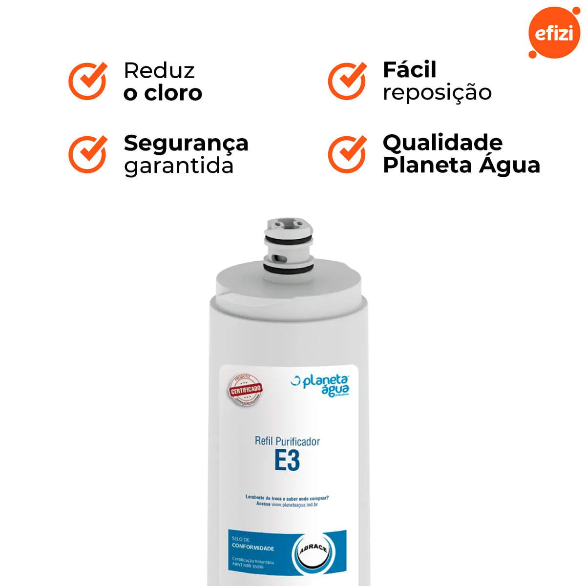 Refil Filtro E3 Para Purificador Ibbl Planeta Água