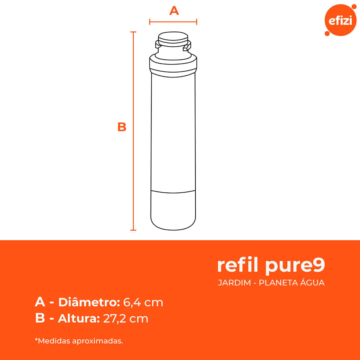 Refil Filtro Pure9 Jardim Carvão Ativado Planeta Água