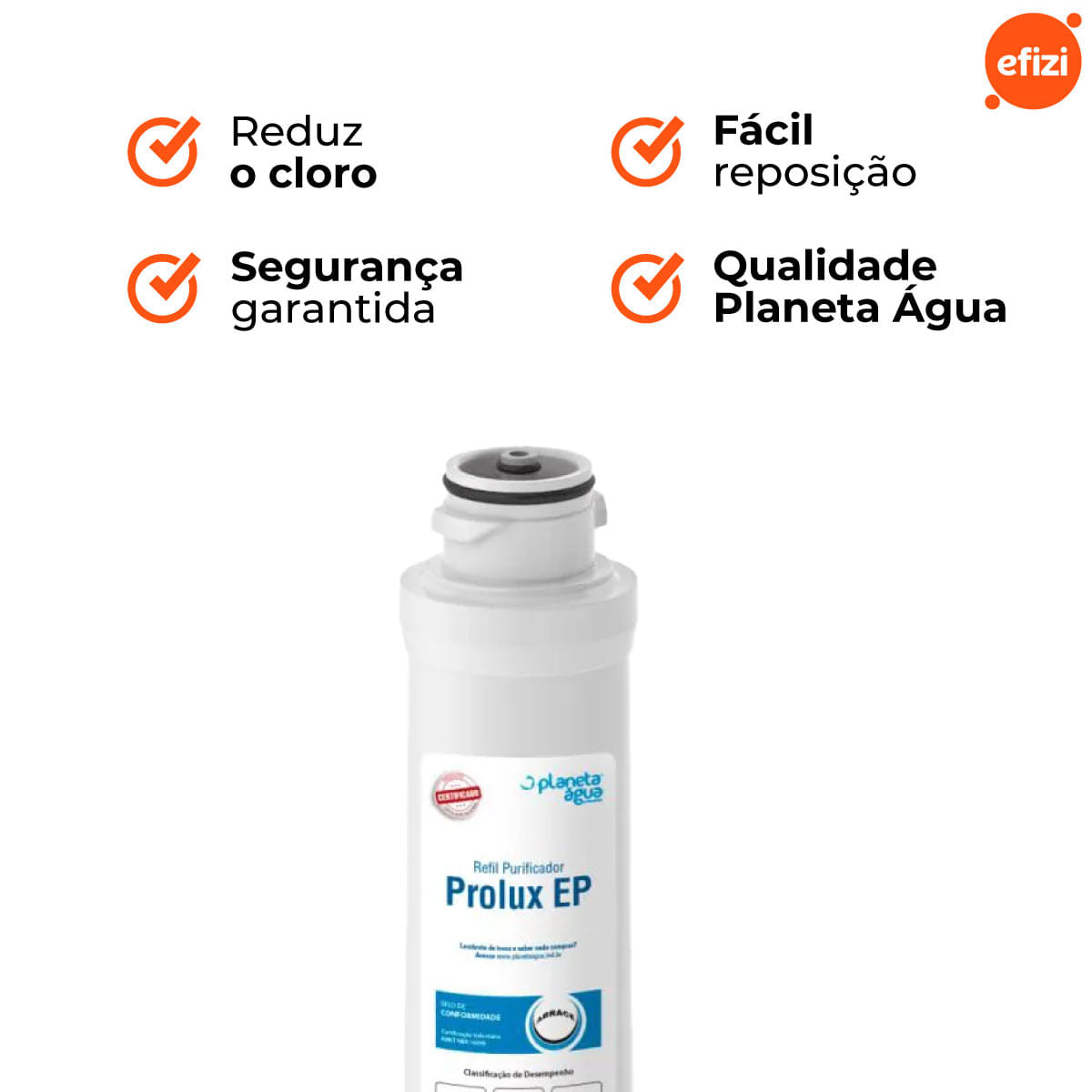 Refil Filtro Prolux EP Para Purificador Eletrolux Planeta Água
