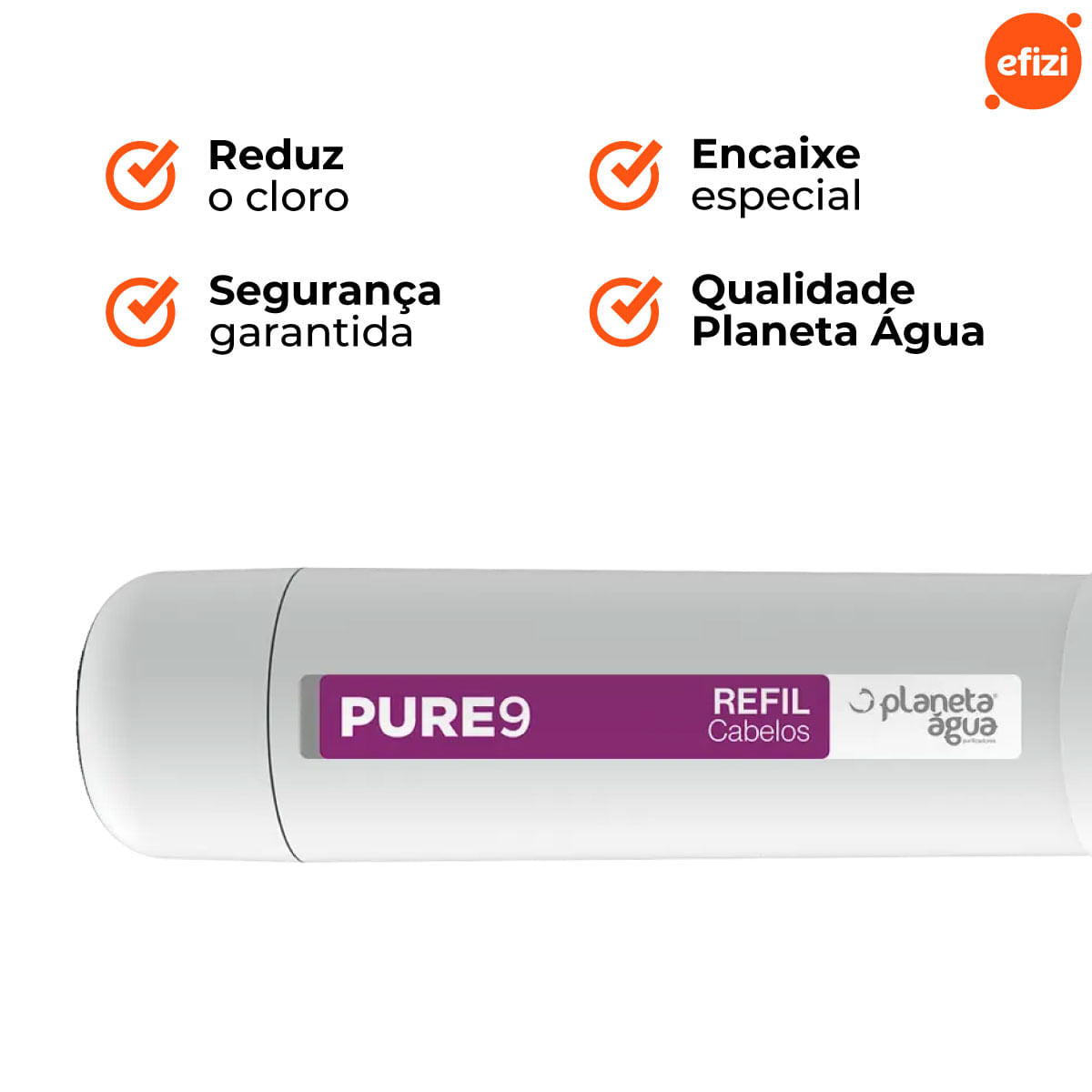 Refil Filtro Pure9 Cabelos Reduz Cloro Planeta Água