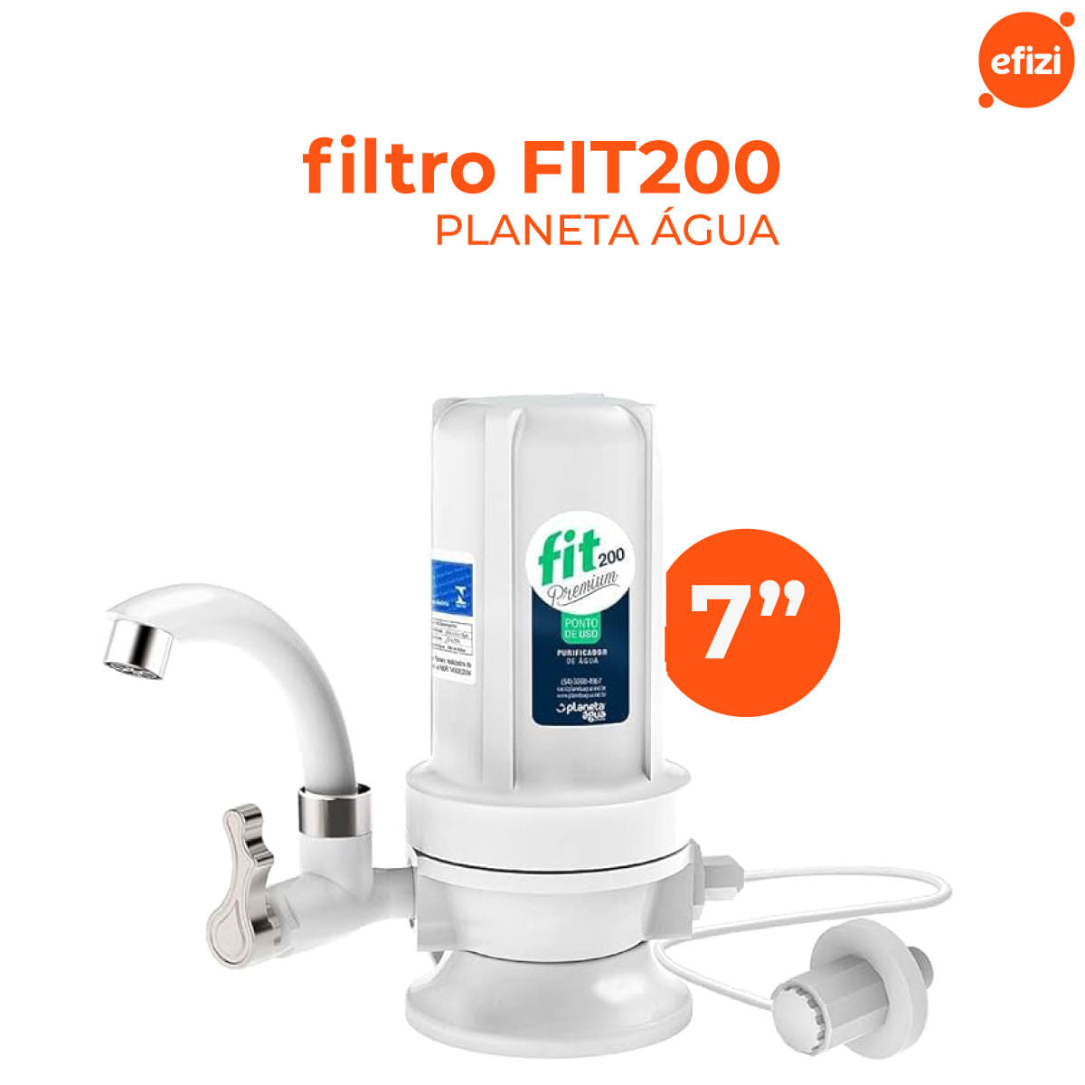Filtro Purificador Fit 200 Premium 7" Planeta Água