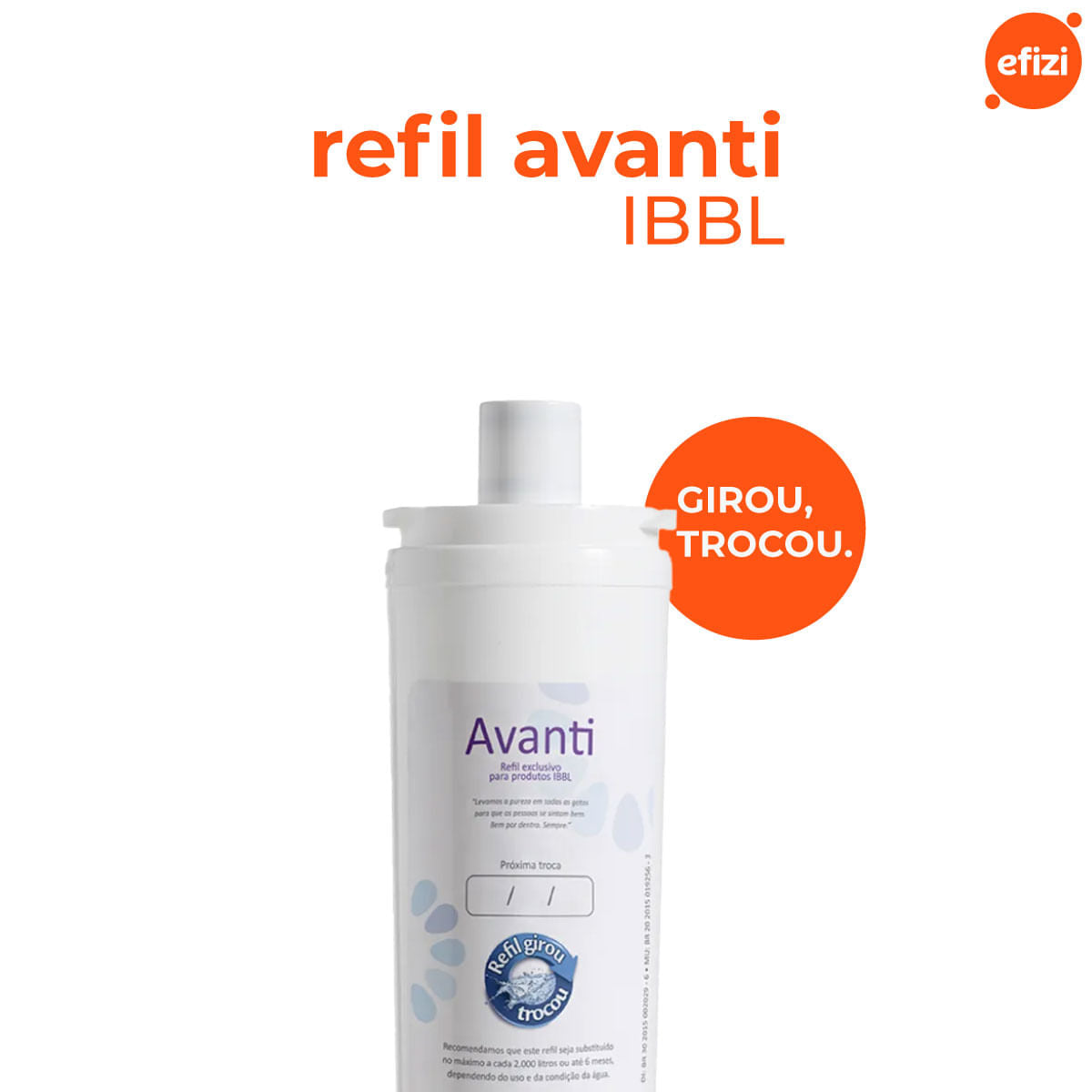 Refil Filtro Avanti Girou Trocou IBBL