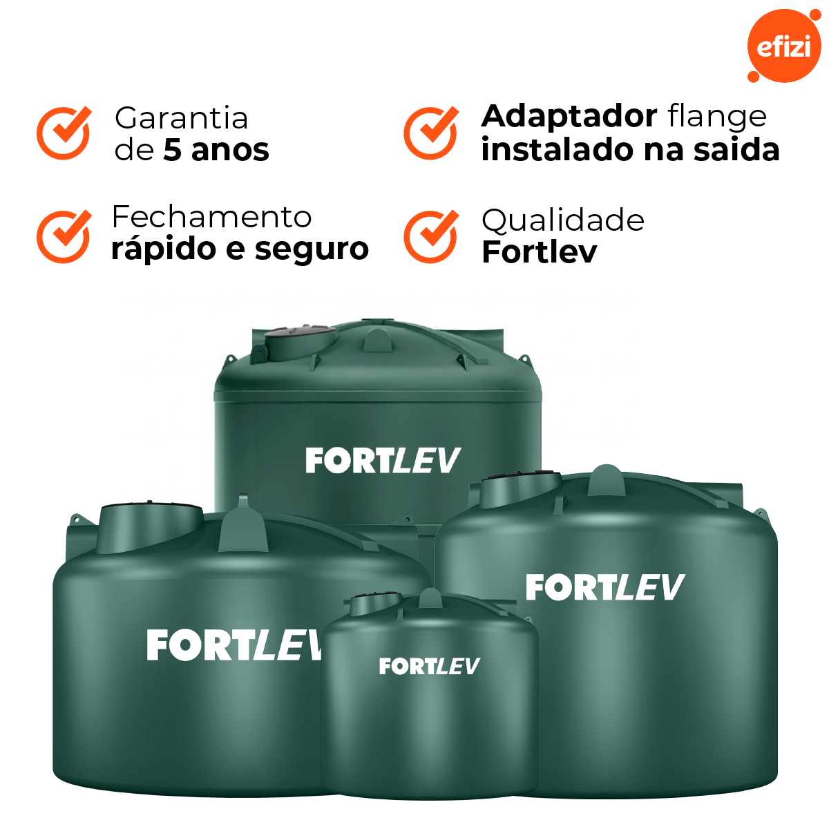 Tanque Polietileno 30.000L Verde (Alto) - Fortlev