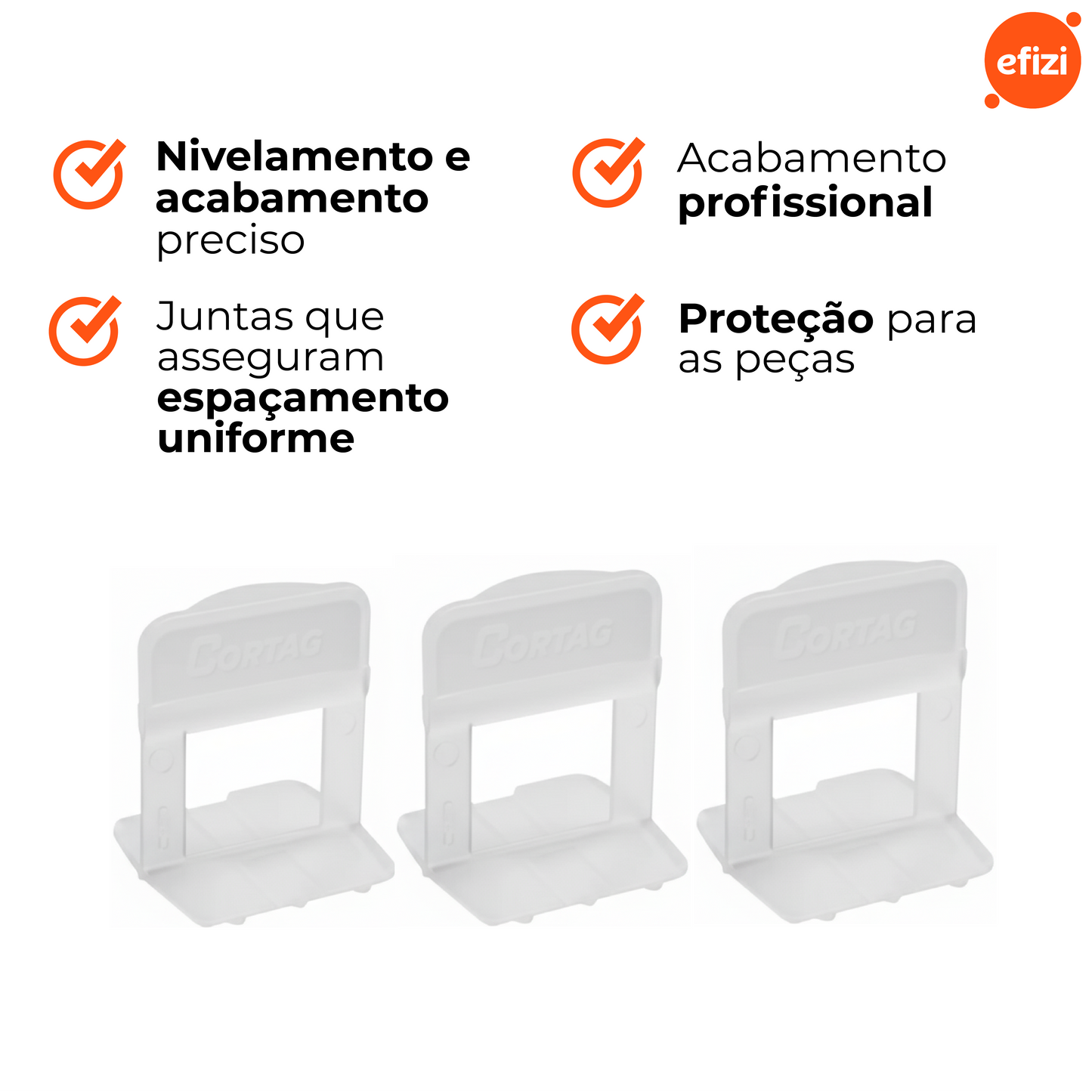 Espaçador Nivelador 1,0 mm Smart C/ 500 PÇS