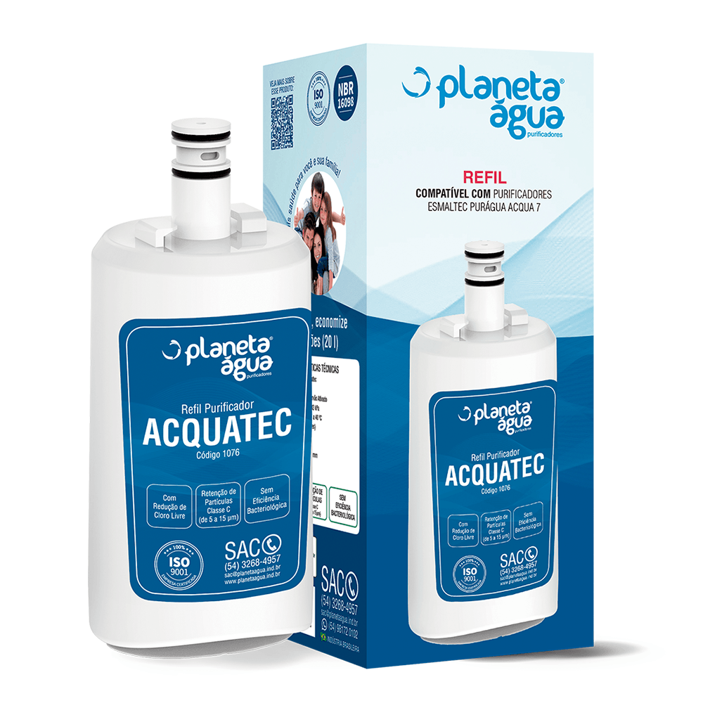 Refil Filtro Acquatec Para Purificador Esmaltec Planeta Água
