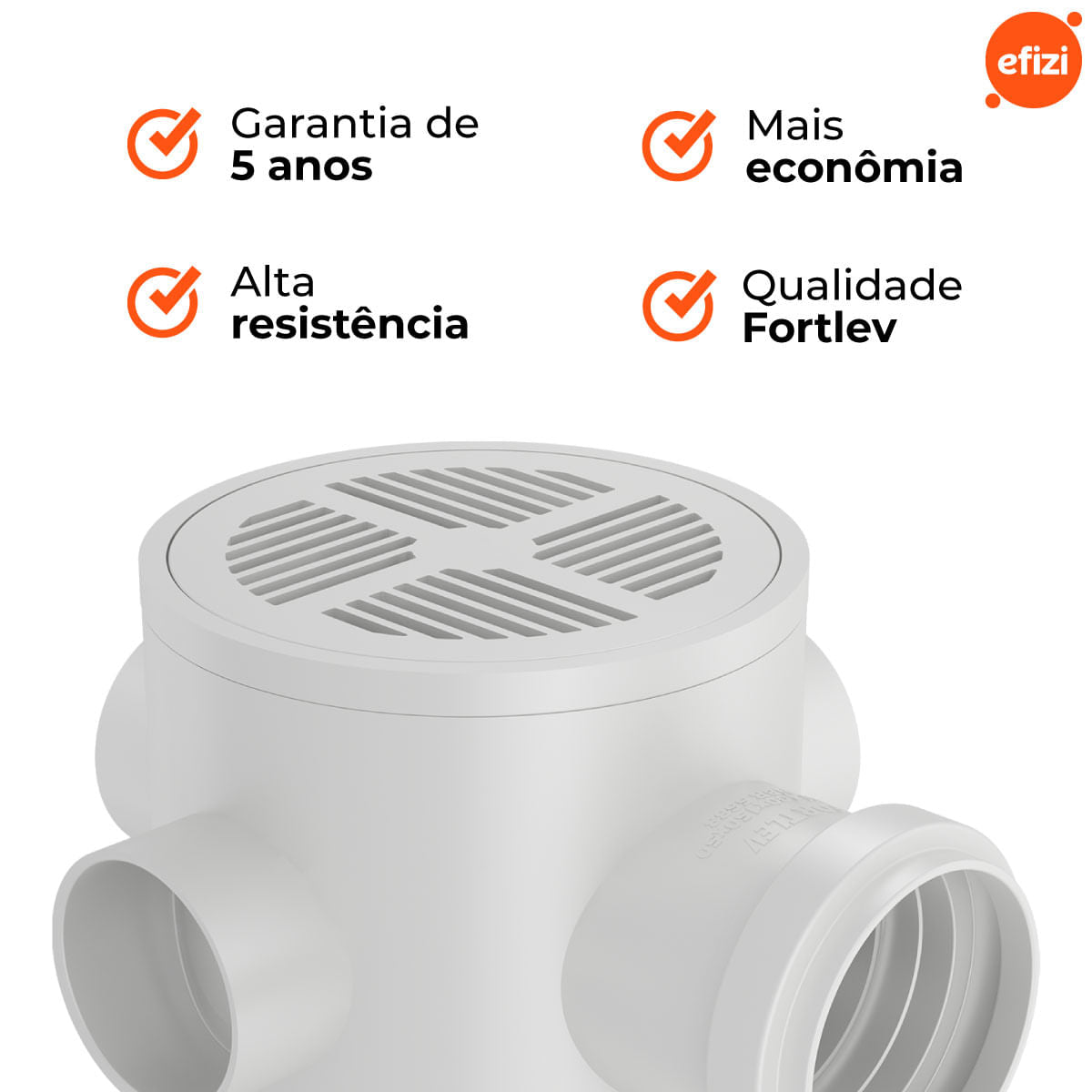 Caixa Sifonada Redonda 100x150x50 Fortlev