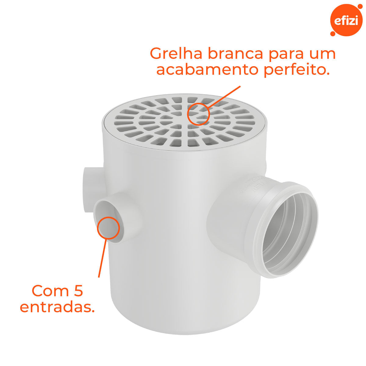 Caixa Sifonada Redonda 150x185x75 Fortlev