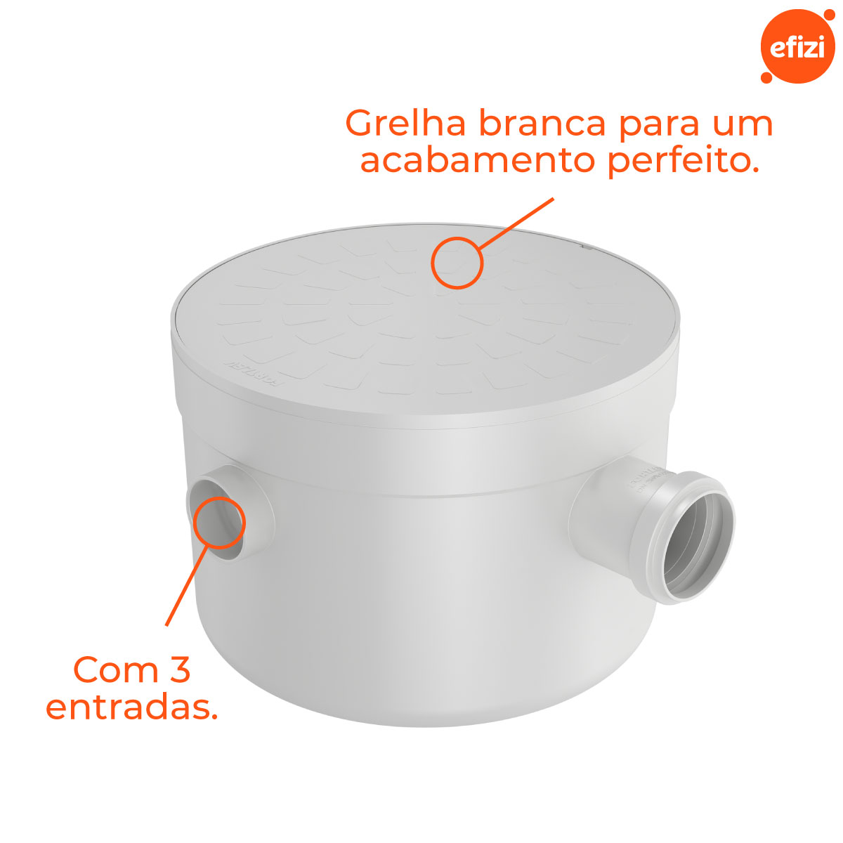Caixa Sifonada Redonda 250x172x50 Fortlev