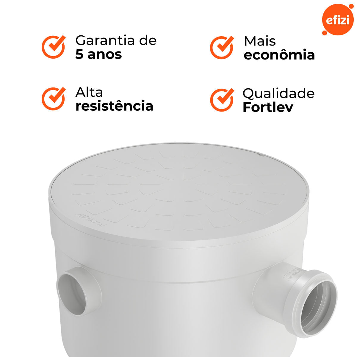 Caixa Sifonada Redonda 250x230x75 Fortlev