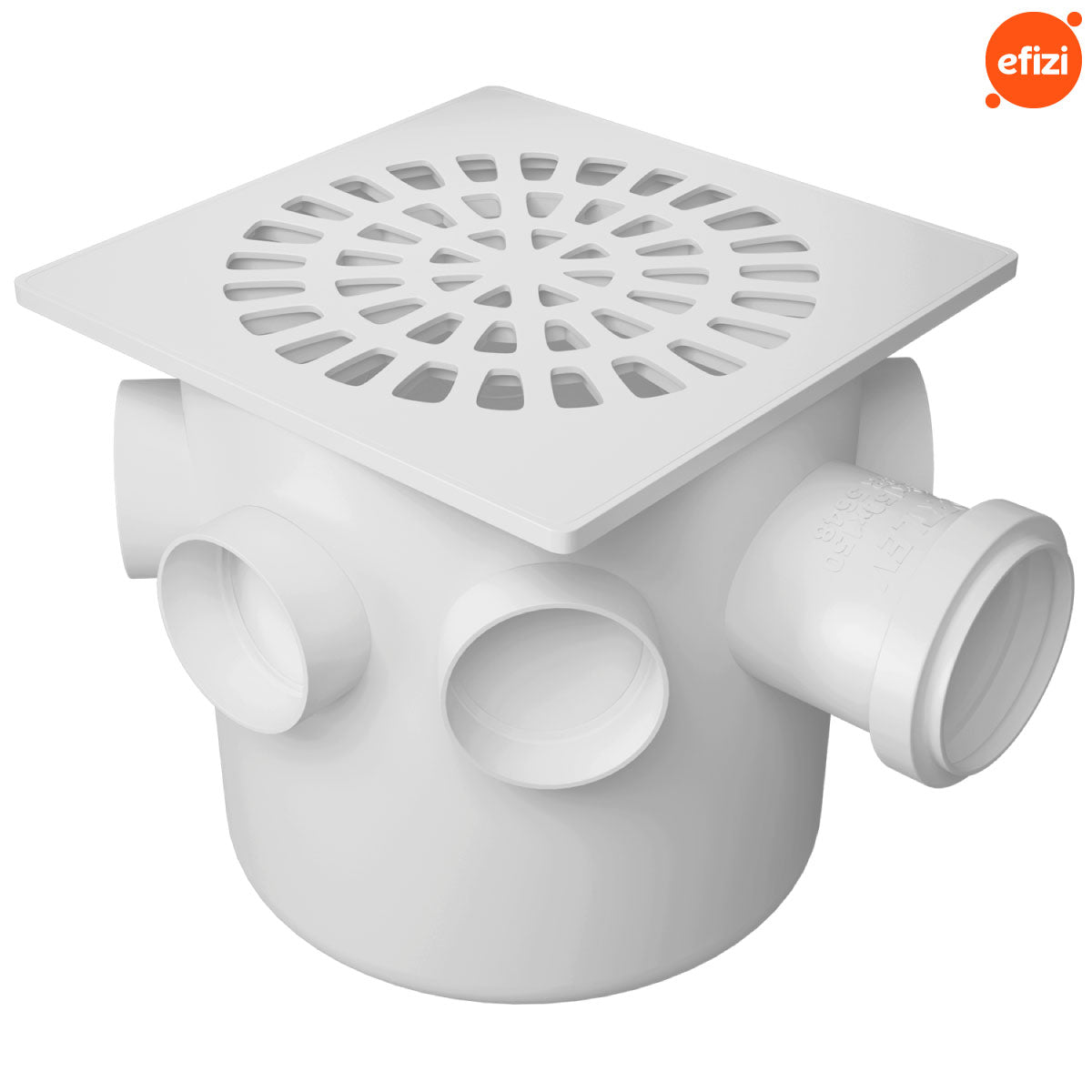 Kit 2 Caixas Sifonada Quadrada 150x150x50 Fortlev