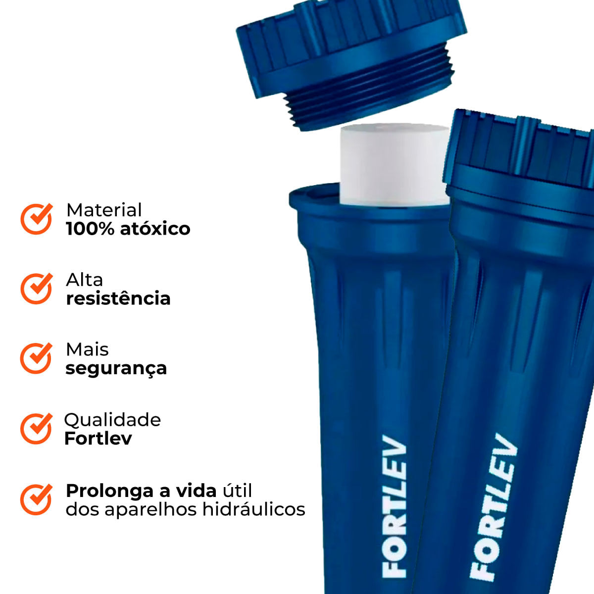 Kit 2 Filtros P/ Caixa D'Água ou Cavalete Fortlev
