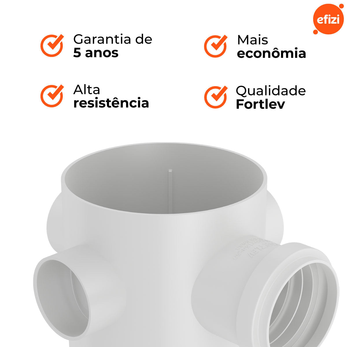 Kit 3 Corpos Caixa Sifonada 100x150x50 Fortlev