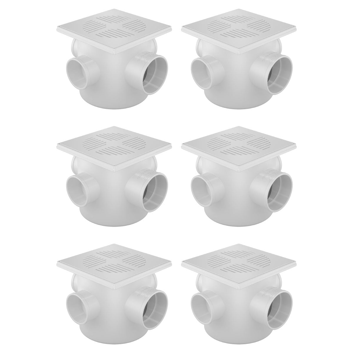 Kit 6 Caixas Sifonada Quadrada 100x100x50 Fortlev