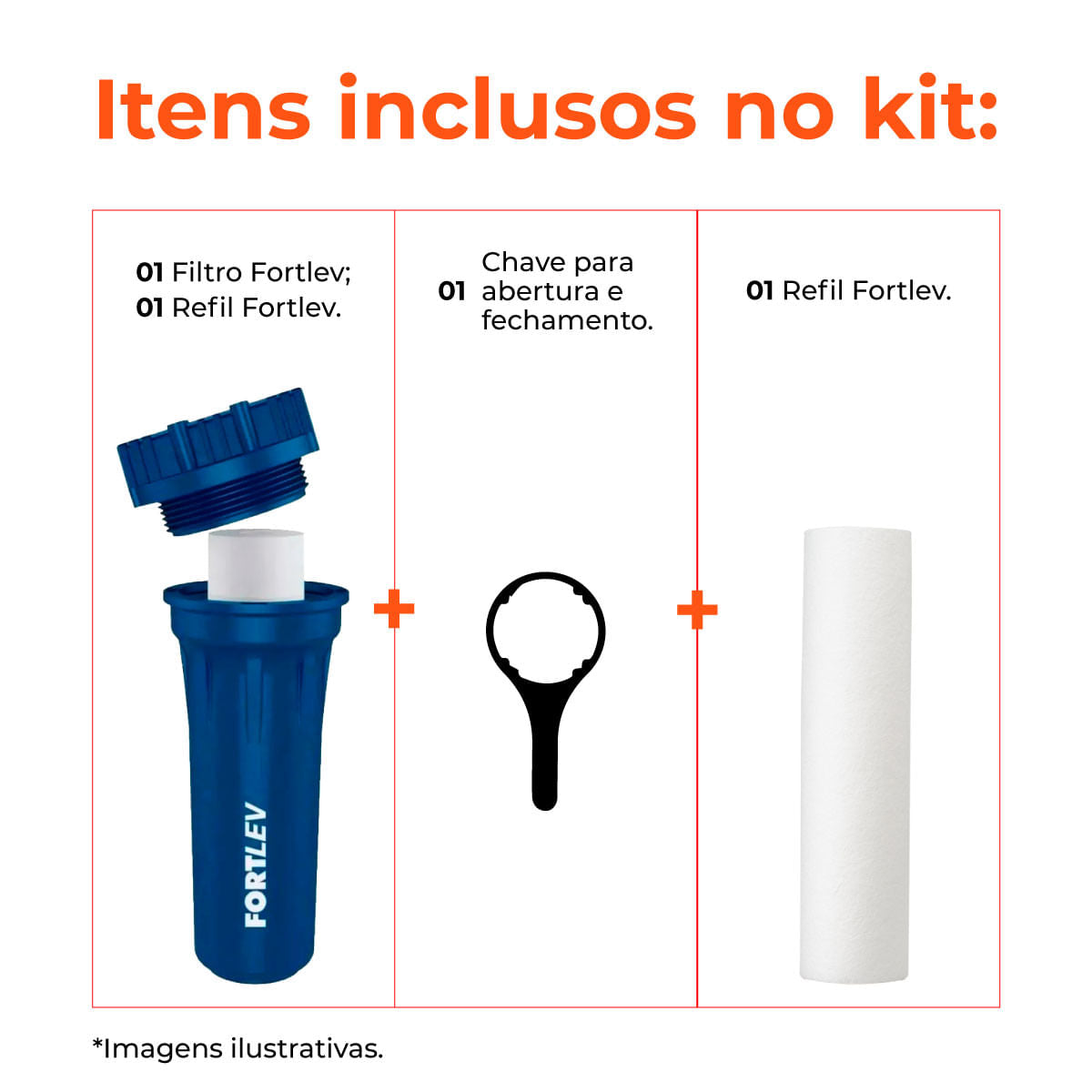 Kit Filtro Cavalete Para Caixa D'Água com Refil Fortlev