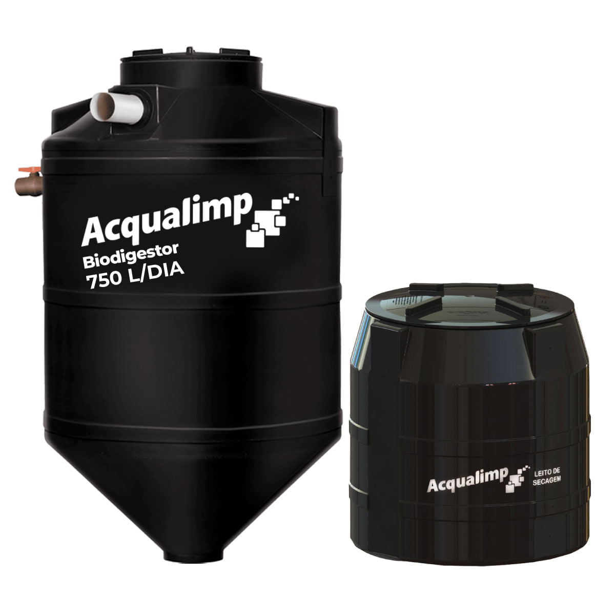 Kit Biodigestor 750L/dia e Leito de Secagem Acqualimp