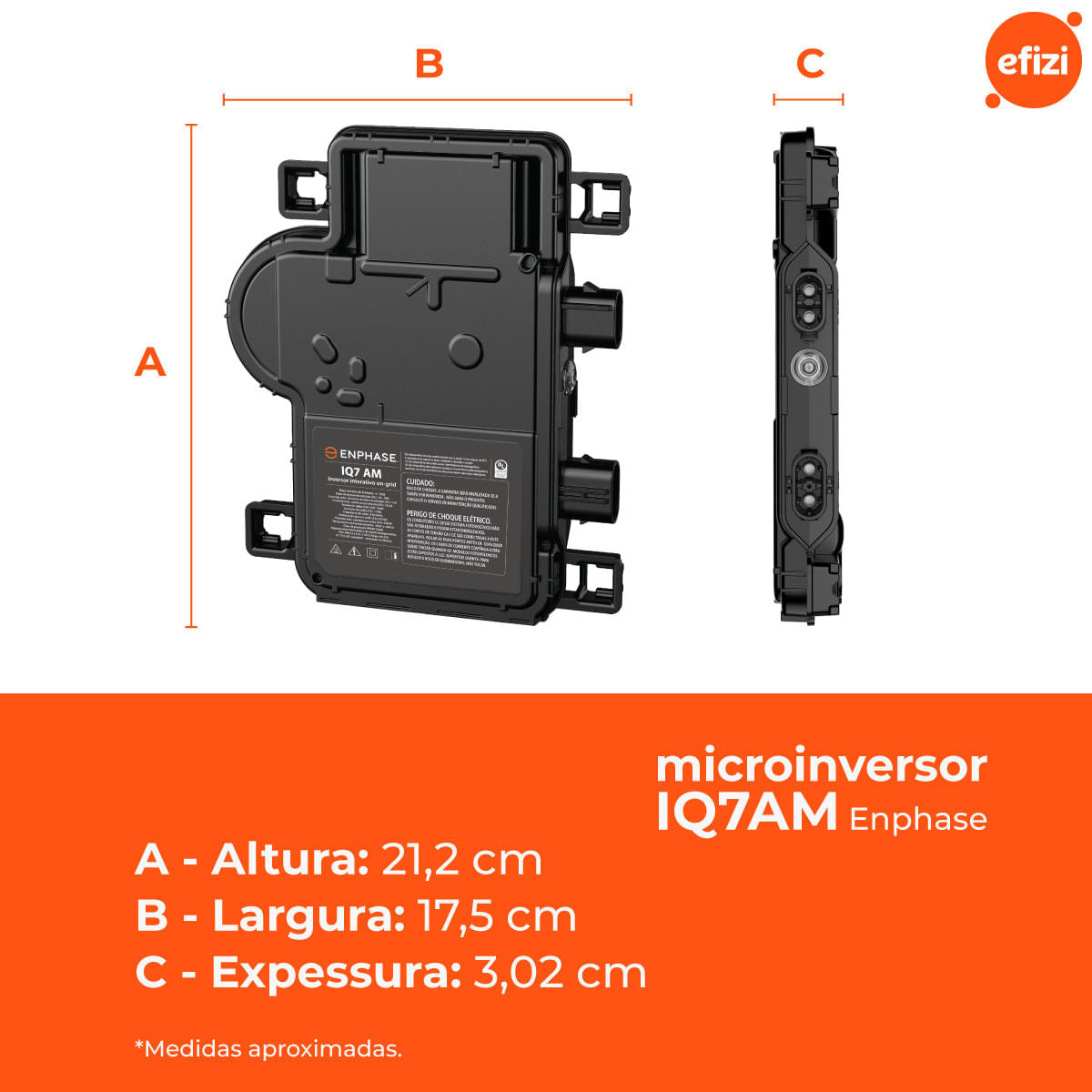 Microinversor Enphase IQ7AM 335W 220V