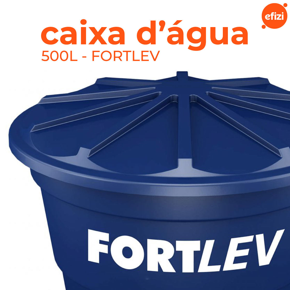 Caixa D'Água Polietileno 500L Azul Fortlev