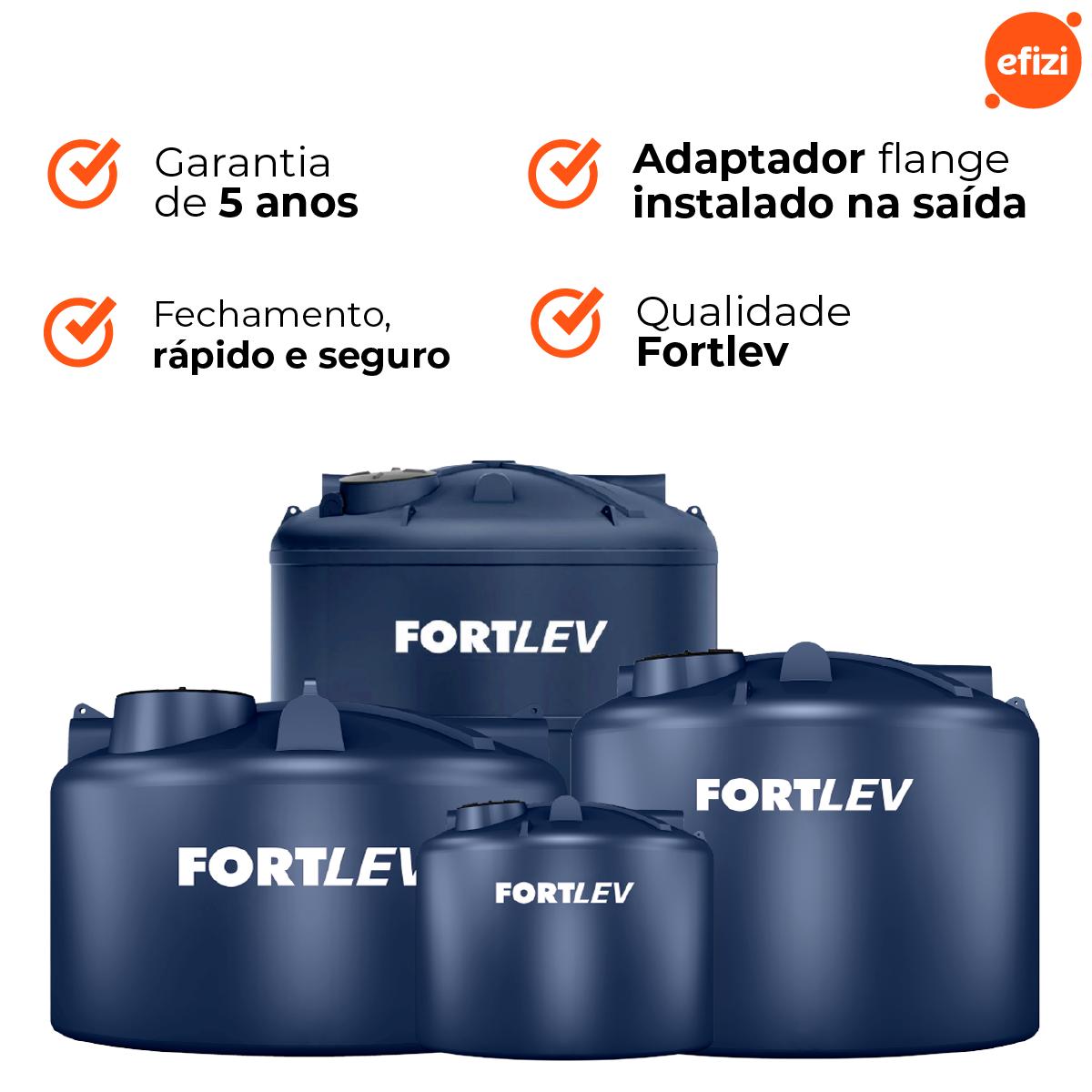 Tanque Polietileno 30.000L Azul (Baixo) - Fortlev
