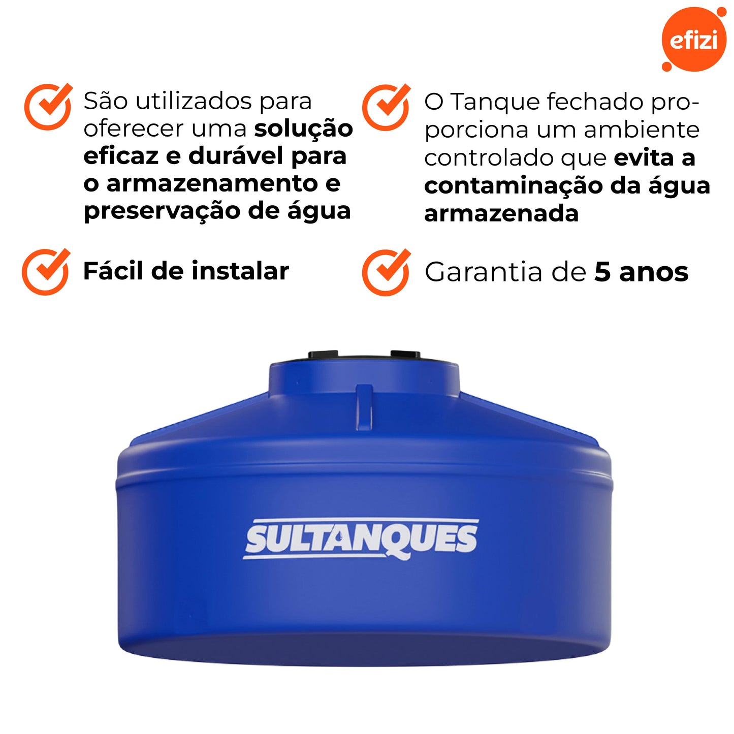Tanque 1.000L Polietileno Sultanques