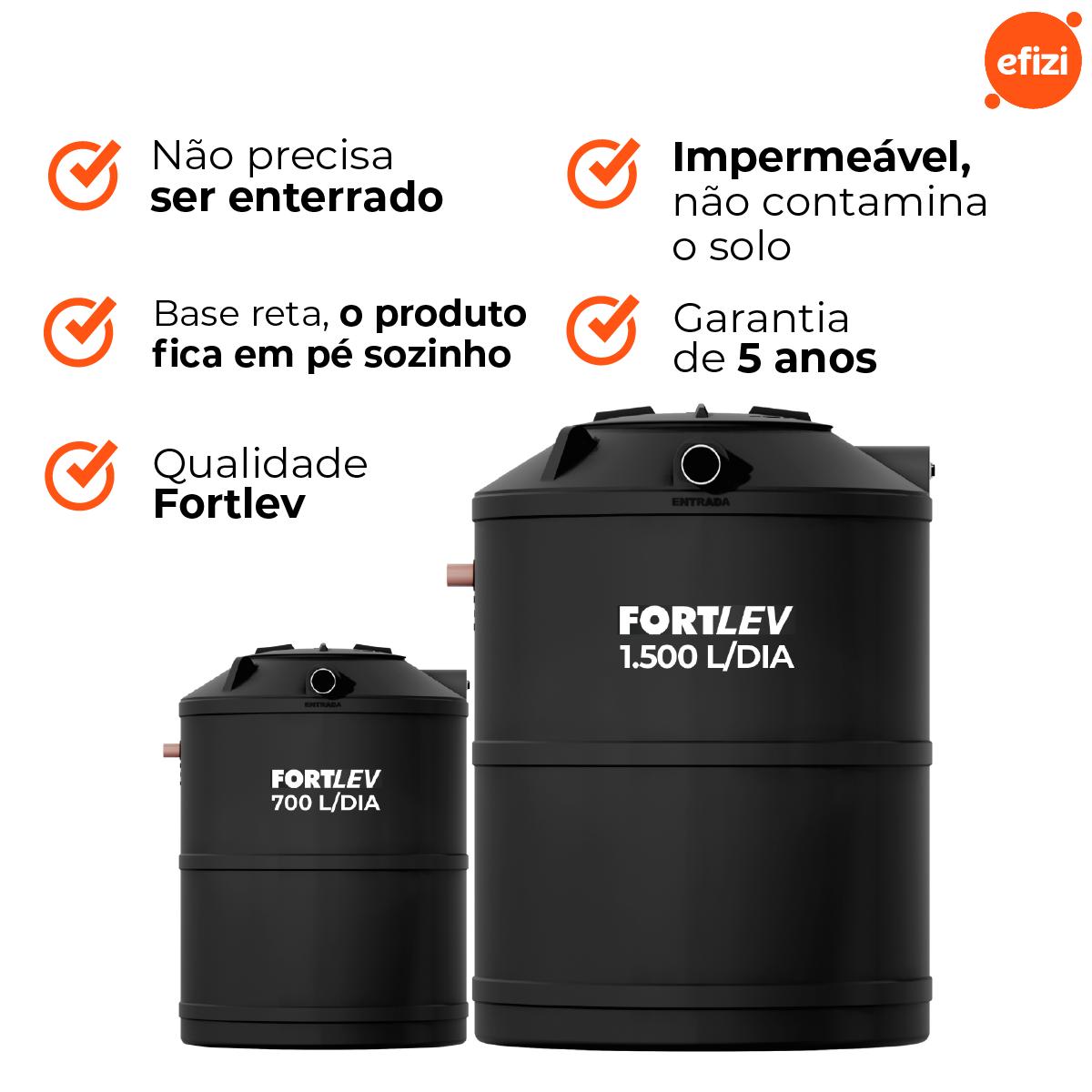 Fossa Séptica Biodigestor Max SS (Solo e Superfície) 700L/Dia Preta Fortlev